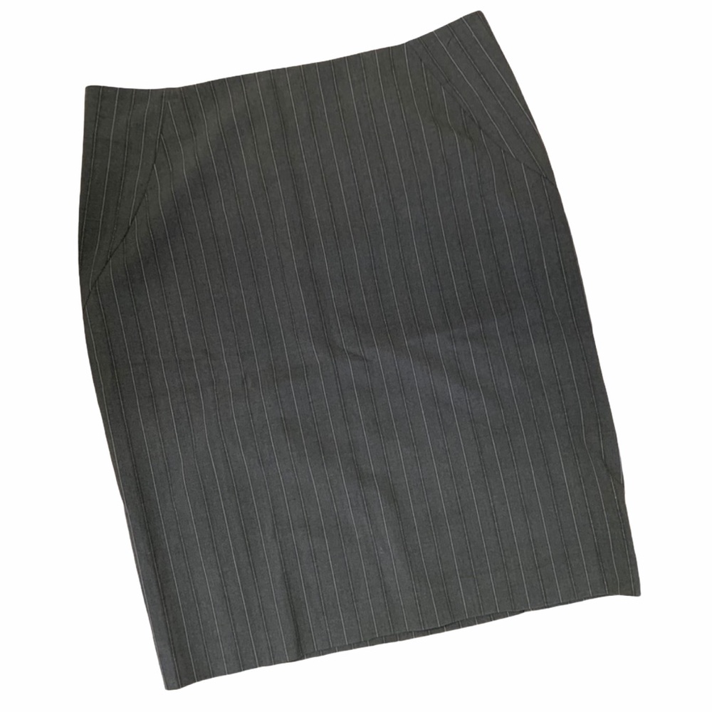 NEW YORK & CO BROWN PINSTRIPE SKIRT